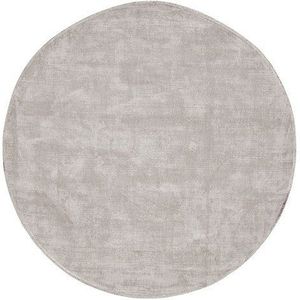 MUST Living Carpet La Belle round large,Ø250 cm, light grey, 100% viscose