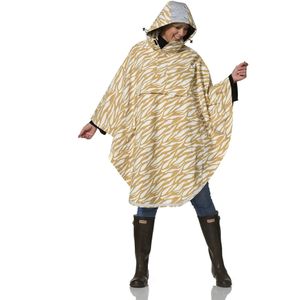 Happy Rainy Days Regenponcho Beige Zebraprint