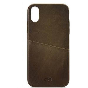 Senza Desire Leather Cover with Card Slot Apple iPhone X/Xs Burned Olive