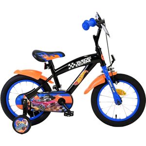 Hot Wheels Kinderfiets - Jongens - 14 inch - Zwart Oranje Blauw