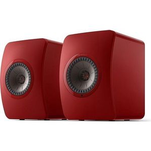 Kef LS50 Wireless 2 Boekenplank speaker  - Grimson Red (per paar)