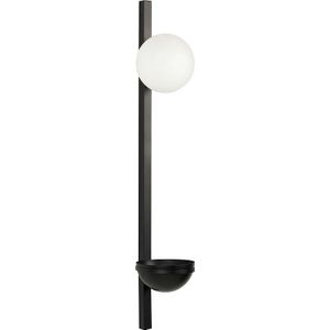 Beliani ISABELLA - Wandlamp bloempot - Zwart - IJzer