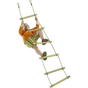 Loggyland Breiladder 6 Sporten Zware Trapladder Turnapparaat Houten Hangladde - Ca. 210 cm