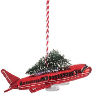 Vliegtuig met kerstboom kerstbal - Sass & Belle