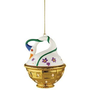 Alessi kerstbal Faberjori Cigno di Primavera - Multi color / diameter 7,8 cm / Glas