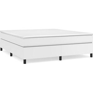 vidaXL-Boxspringframe-kunstleer-wit-180x200-cm