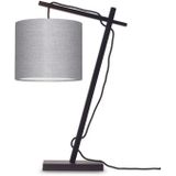 GOOD&MOJO Tafellamp Andes - Bamboe Zwart/Lichtgrijs - 30x18x46cm - Zwart
