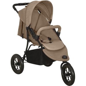 VidaXL Kinderwagen staal taupe