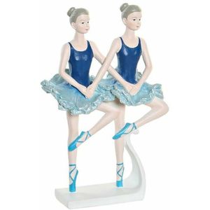 Decoratieve figuren DKD Home Decor 14 x 7,5 x 21,5 cm Blauw Balletdanseres Romantiek