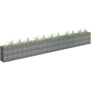 VidaXL Gabion Plantenbak Verhoogd 450x30x60 cm - Gegalvaniseerd Staal