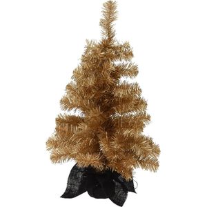 Kunstboom/kunst kerstboom goud 60 cm - Kunst kerstboompjes/kunstboompjes