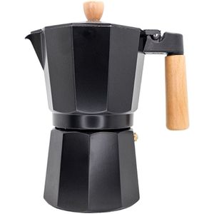 Italiaanse Koffiepot Vin Bouquet Aluminium 9 Kopjes Zwart