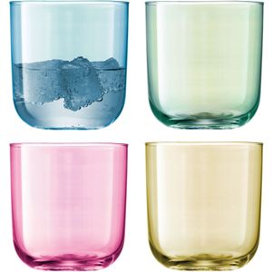 L.S.A. Polka Waterglazen - Set van 4 Stuks - Pastel - Assorti