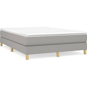 vidaXL - Bedframe - stof - lichtgrijs - 140x190 - cm