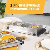 Tristar Buffetwarmer BP-6283 - 3x1.4L - Warmhoudfunctie - RVS
