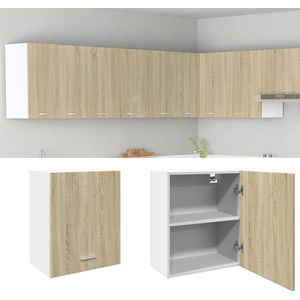 Wandkast 50x31x60 cm bewerkt hout sonoma eikenkleurig