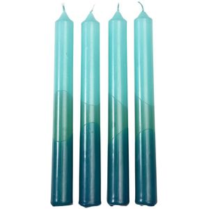 Rex Dip dye kaarsen set van 4 - Blauw - Kaars