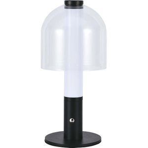 V-TAC VT-1056-BT  Oplaadbare tafellamp - Zwart+Transparant - IP20 - 2W - 100 Lumen - 3IN1