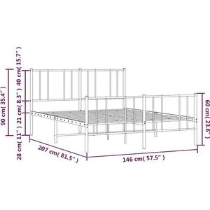 vidaXL-Bedframe-met-hoofd--en-voeteneinde-metaal-zwart-140x200-cm