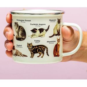 Gift Republic Emaille Dierenmok - Katten