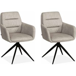 MX Sofa Eetkamerstoel Paco - Sand (set van 2 stoelen)