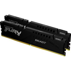 Kingston FURY Beast Black - DDR5 - 16 GB: 2 x 8 GB - 288-PIN - 6000 MHz / PC5-48000 - CL30 - 1.4V - XMP 3.0 - AMD EXPO - On-die ECC - zwart