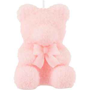 J-Line kaars Teddy Beer - roze - small - 5U