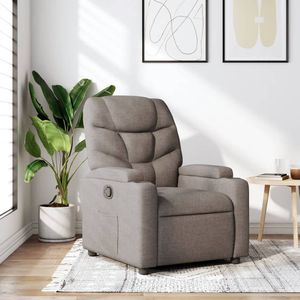 Fauteuil verstelbaar stof taupe