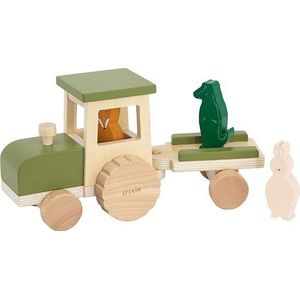 Trixie Houten Tractor Met Aanhangwagen All Animals