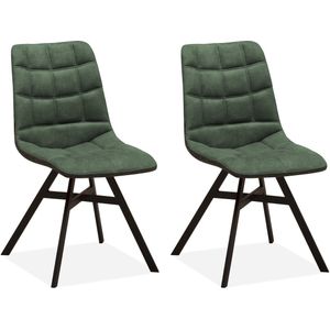 MX Sofa Eetkamerstoel Nynke - Mosgroen (set van 2 stoelen)