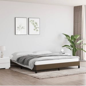 vidaXL-Bedframe-stof-donkerbruin-160x200-cm