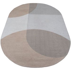 Vloerkleed Eli Beige - Ovaal 160 x 230 cm