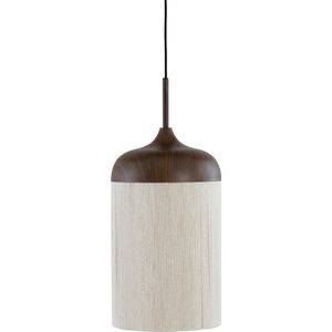 Light & Living Hanglamp Dania - Bruin/Crème - Ø27.5x52cm - Modern - Hanglampen Eetkamer, Slaapkamer, Woonkamer