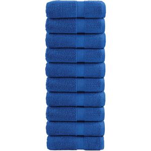 Washandjes 10 st 600 g/m 30x30 cm 100% katoen blauw