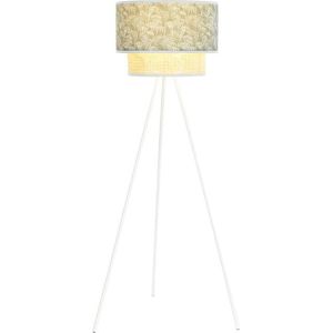 Vloerlamp DKD Home Decor Metaal Polyester Wit Groen 220 V 50 W (40 x 40 x 129 cm)