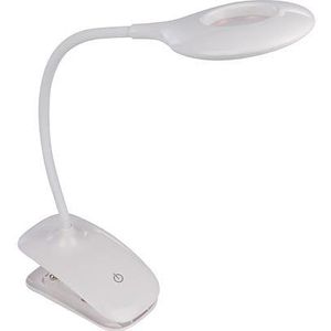 LED-BUREAULAMP - OPLAADBAAR - DIMBAAR - 20 LEDs - WIT