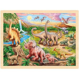 Goki Houten Legpuzzel Dinosaurus, 96st.