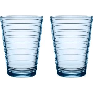 Iittala Aino Aalto - Tumbler Glazen Set - Aquablauw - 2 Stuks - 33 cl
