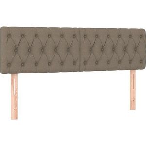 vidaXL - Hoofdborden - 2 - st - 72x7x78/88 - cm - stof - taupe