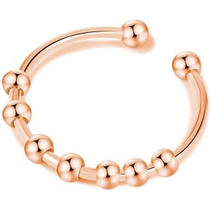 Anxiety Ring rosé goud kleurig (RVS) one size one size