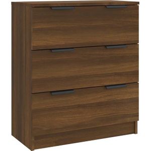 VidaXL Dressoir 60x30x70 cm - Bewerkt Hout - Bruineikenkleurig