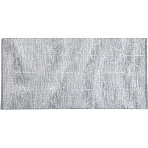 Beliani EDREMIT - Laagpolig vloerkleed - Grijs - 80 x 150 cm - Wol