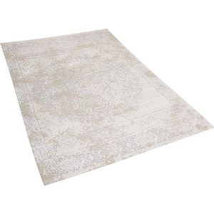 BEYKOZ - Laagpolig vloerkleed - Beige - 160 x 230 cm - Katoen