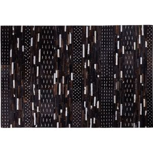 Beliani AKSEKI - Patchwork vloerkleed - Bruin - 160 x 230 cm - Koeienhuid leer