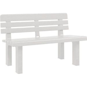 vidaXL - Tuinbankje - 110x52x71 - cm - polypropeen - wit