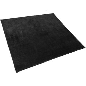 EVREN - Shaggy vloerkleed - Zwart - 200 x 200 cm - Polyester