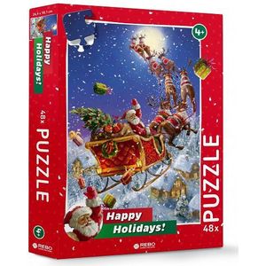 Rebo Productions Santa legpuzzel junior karton 48 stukjes