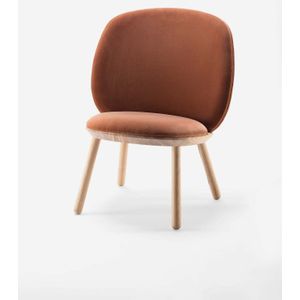 EMKO Naïve Low Chair Terracota/Velour fabric