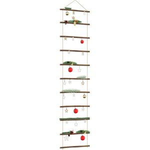 Wanddecoratie laddervormig 50x200 cm naturel tak