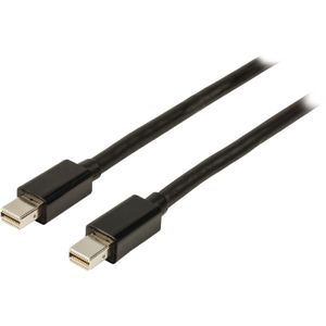 Mini DisplayPort Kabel Mini-DisplayPort Male - Mini-DisplayPort Male 3.00 m Zwart Valueline